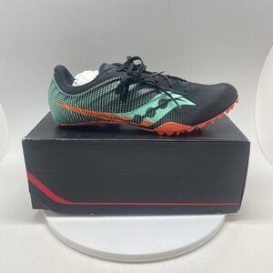 Saucony Spitfire 5 Womens 11 Black Mint S19055-26 Track Spike Cleats Shoes New